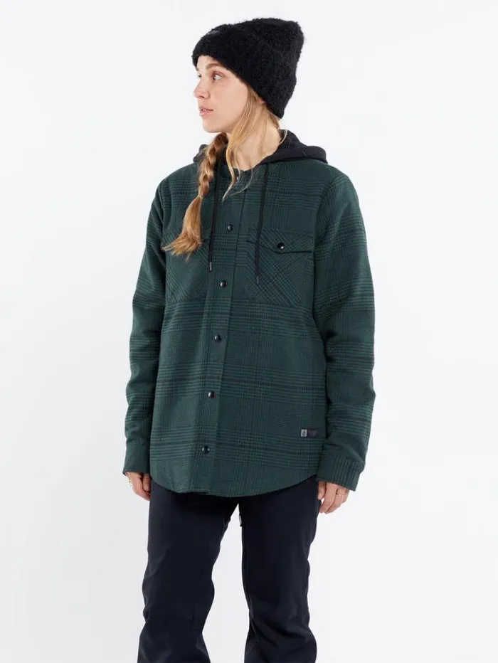 Womens Jackets Volcom Insulated Flannel 8211 Balsam