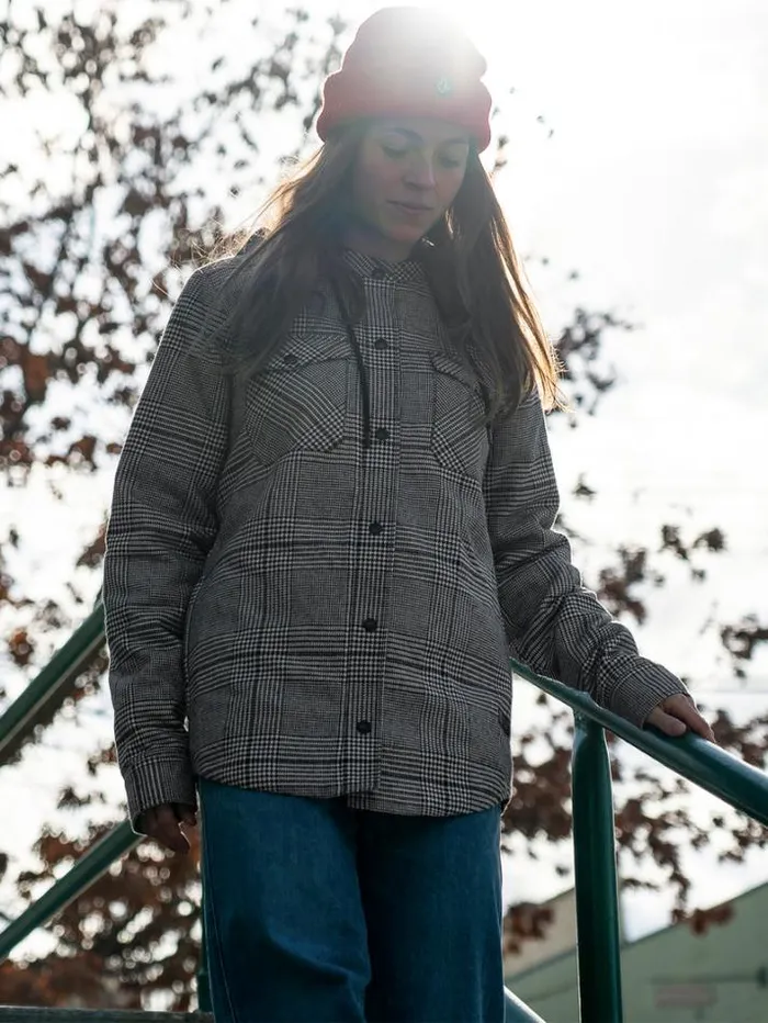 Womens Jackets Volcom Insulated Flannel 8211 Moonbeam