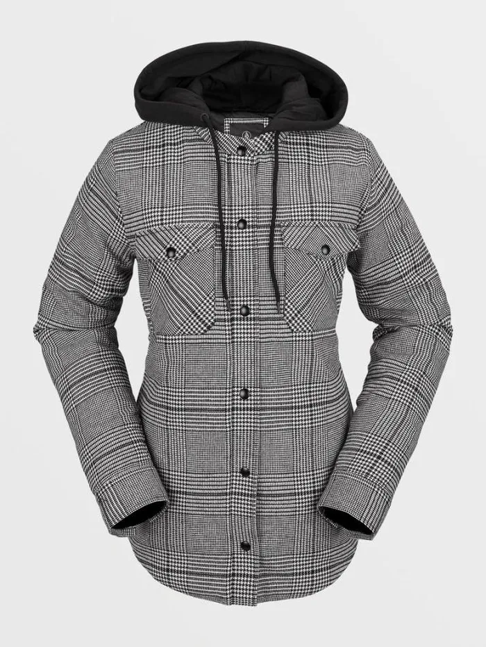 Womens Jackets Volcom Insulated Flannel 8211 Moonbeam