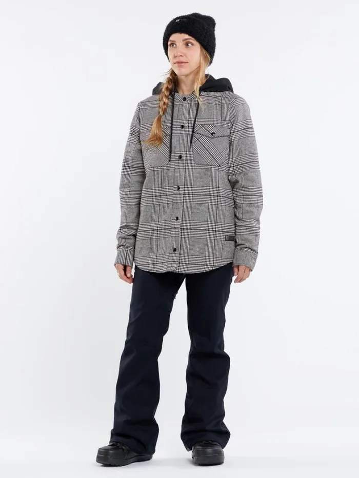 Womens Jackets Volcom Insulated Flannel 8211 Moonbeam
