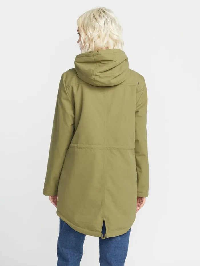 Womens Jackets Volcom Walk On By 5K Parka Jacket 8211 Moss