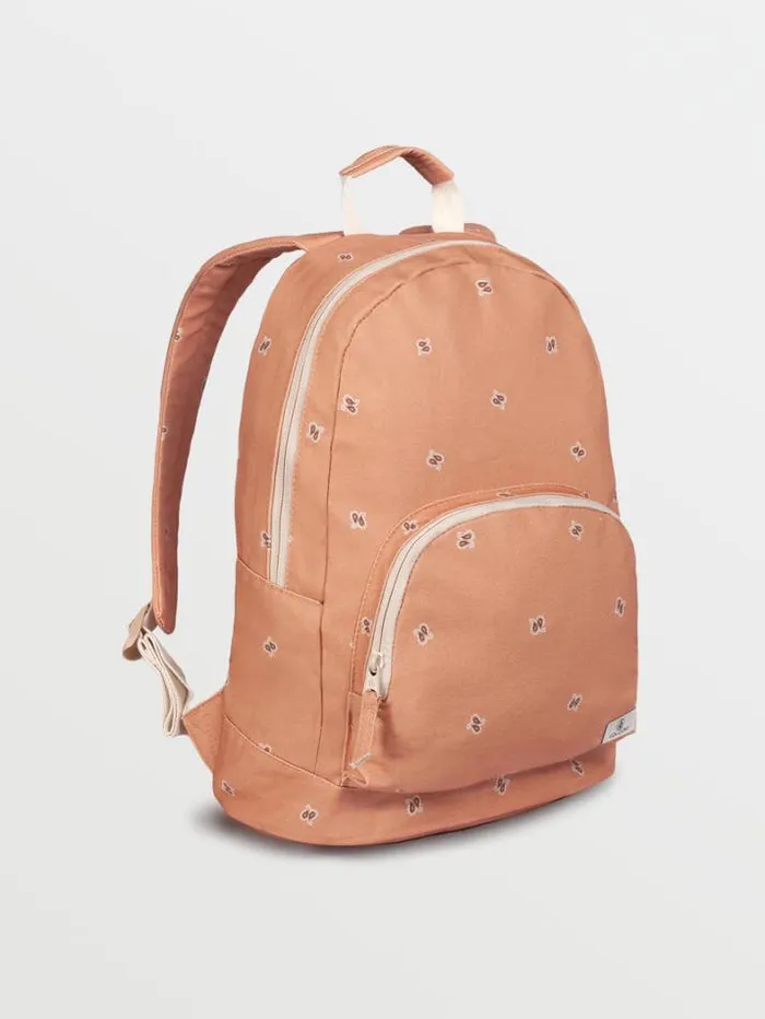 WomensKids Bags and Backpacks Volcom Schoolyard Canvas Backpack 8211 Clay