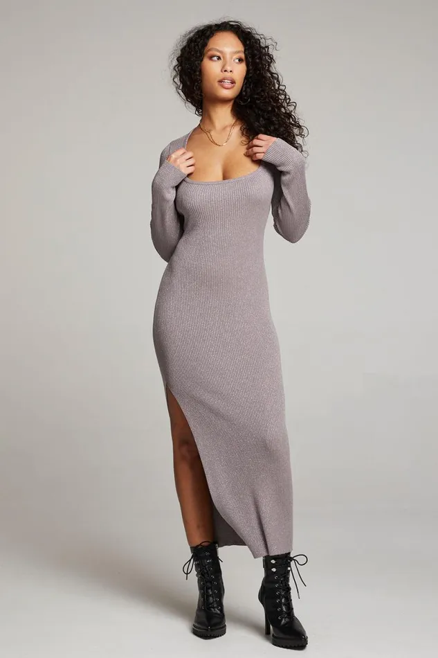 Womens Loungewear Chaser Brand Taxi Foggy City Midi Dress
