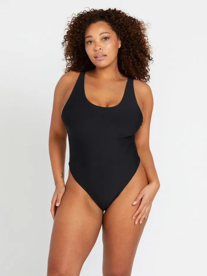 Womens OnePieces Volcom Simply Seamless One Piece Swimsuit 8211 Black