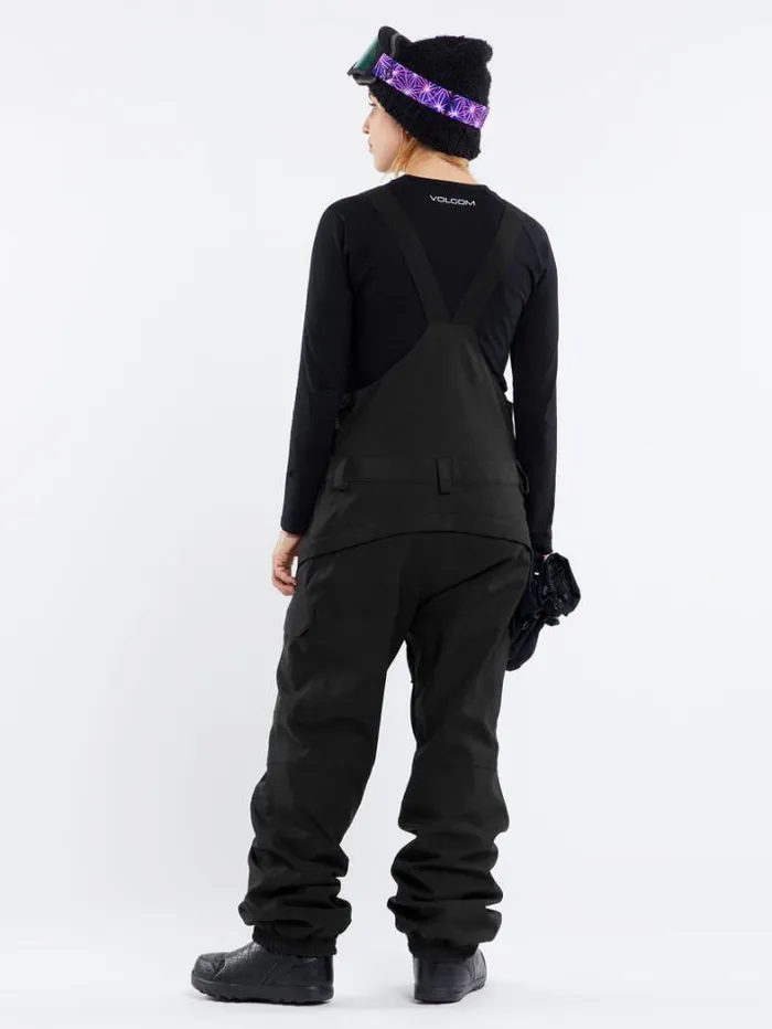 Womens Pants Volcom Creston 3D Stretch Bib Overalls 8211 Black