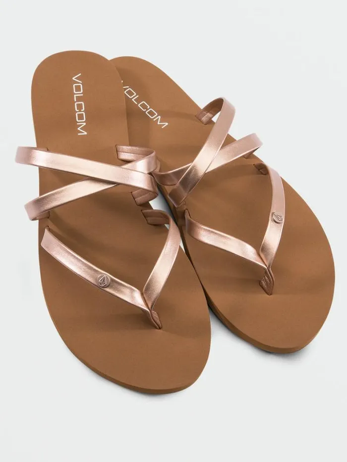 Womens Sandals Volcom Easy Breezy II Sandals 8211 Rose Gold