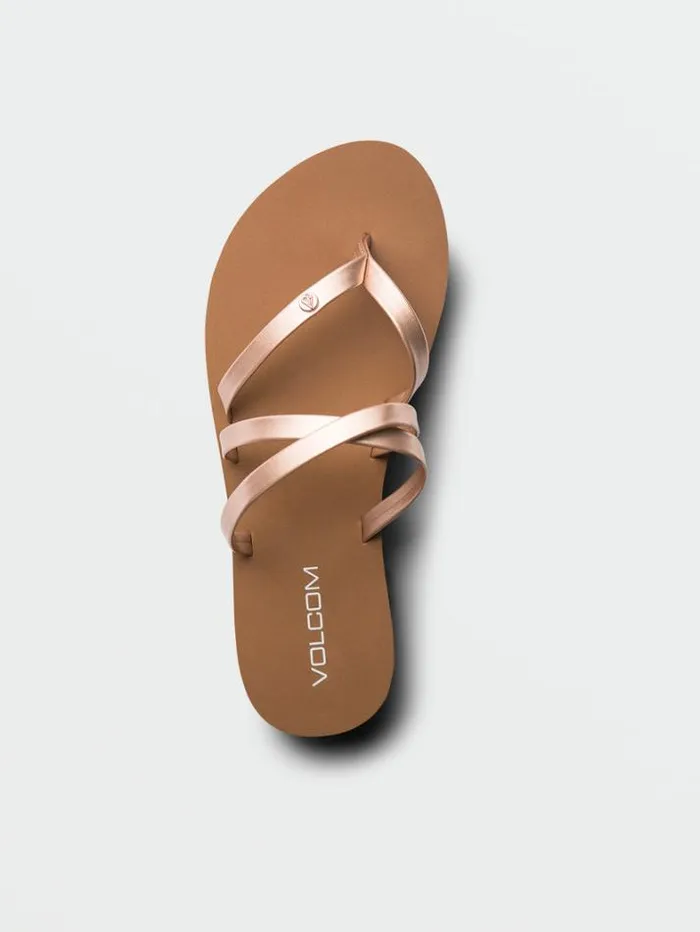 Womens Sandals Volcom Easy Breezy II Sandals 8211 Rose Gold