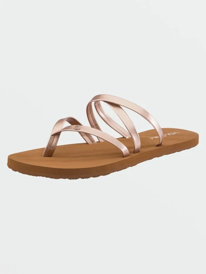 Womens Sandals Volcom Easy Breezy II Sandals 8211 Rose Gold