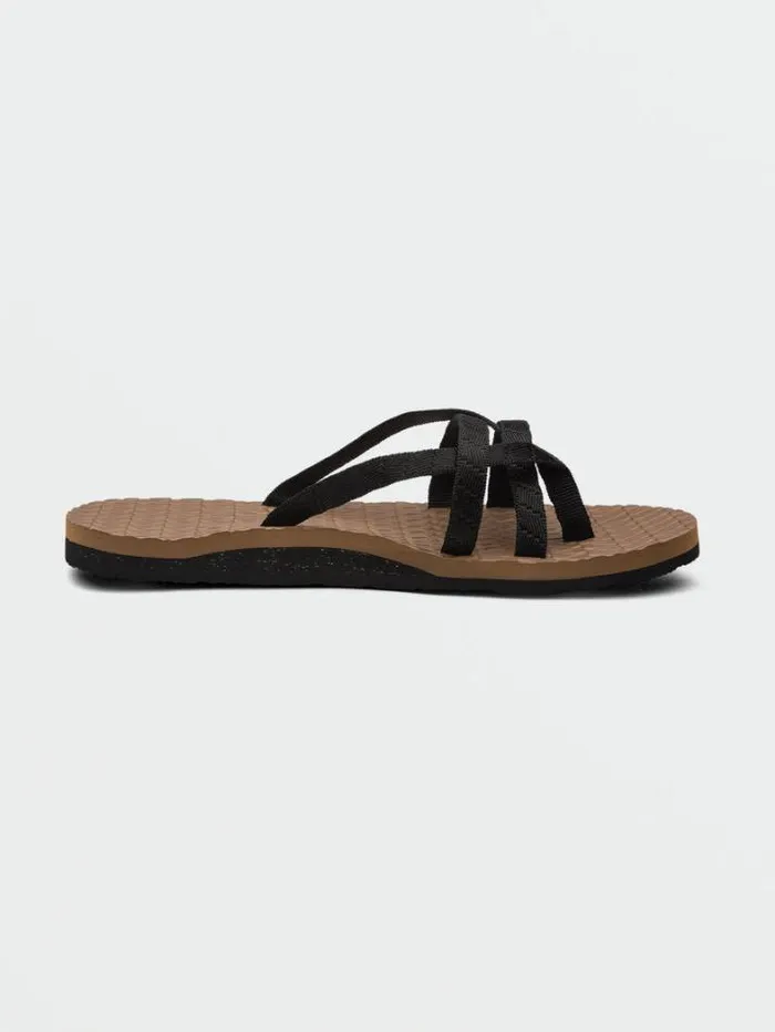 Womens Sandals Volcom Eco Concourse Trail Sandals 8211 Black