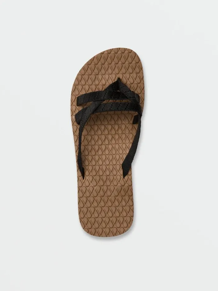 Womens Sandals Volcom Eco Concourse Trail Sandals 8211 Black