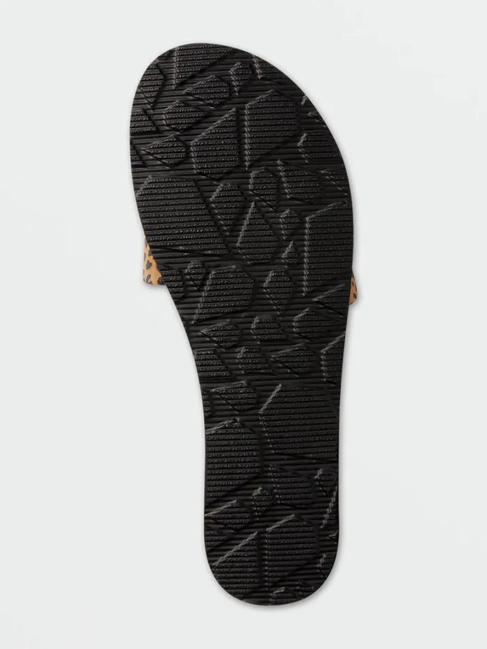 Womens Sandals Volcom Simple Slide Sandals 8211 Cheetah