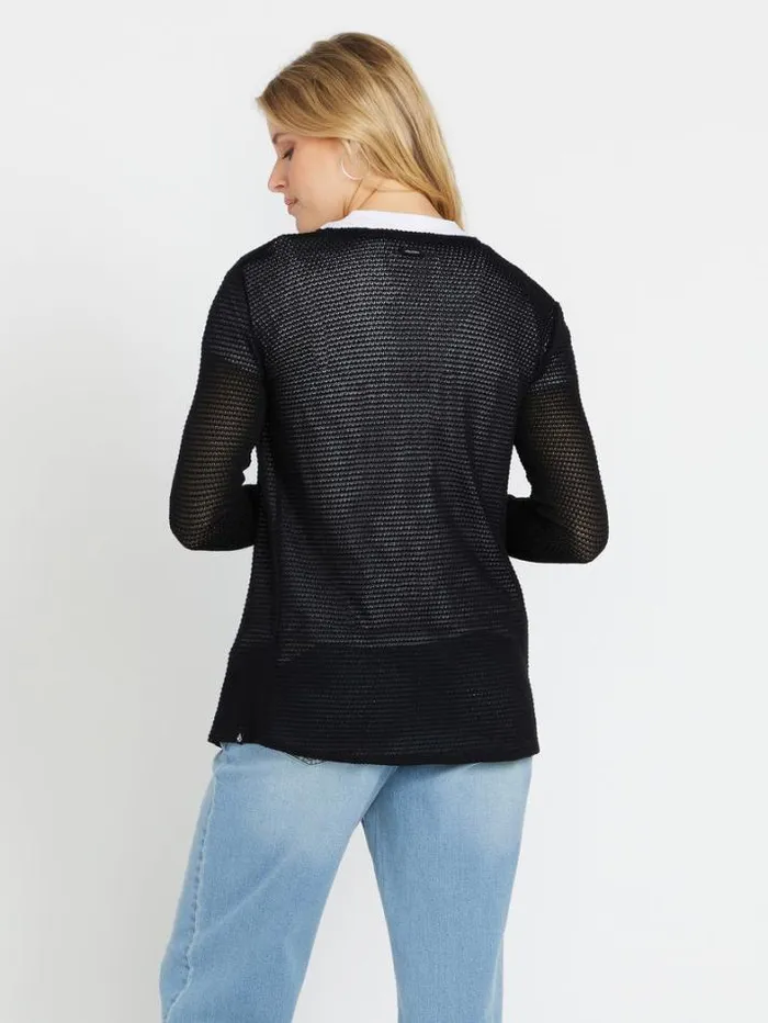 Womens Sweaters and Cardigans Volcom Go Go Wrap Sweater 8211 Black