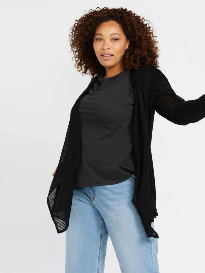 Womens Sweaters and Cardigans Volcom Go Go Wrap Sweater 8211 Black