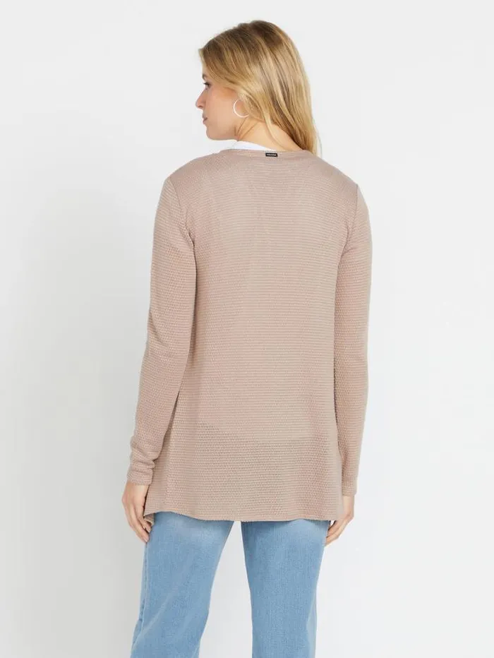 Womens Sweaters and Cardigans Volcom Go Go Wrap Sweater 8211 Stone