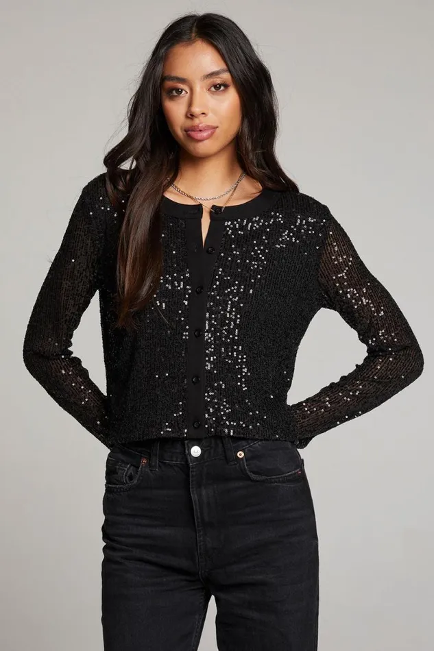 Womens Tops Chaser Brand Adam Licorice Cardigan