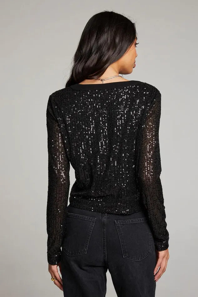 Womens Tops Chaser Brand Adam Licorice Cardigan