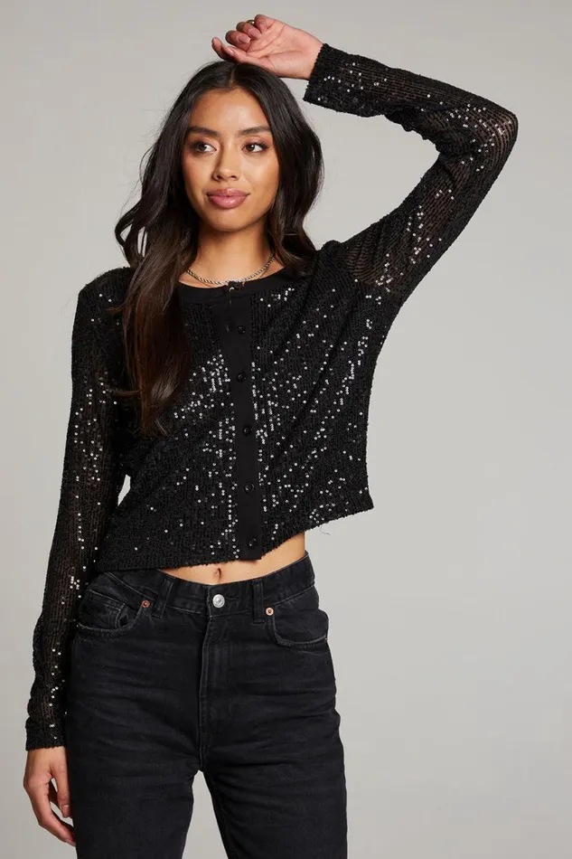 Womens Tops Chaser Brand Adam Licorice Cardigan