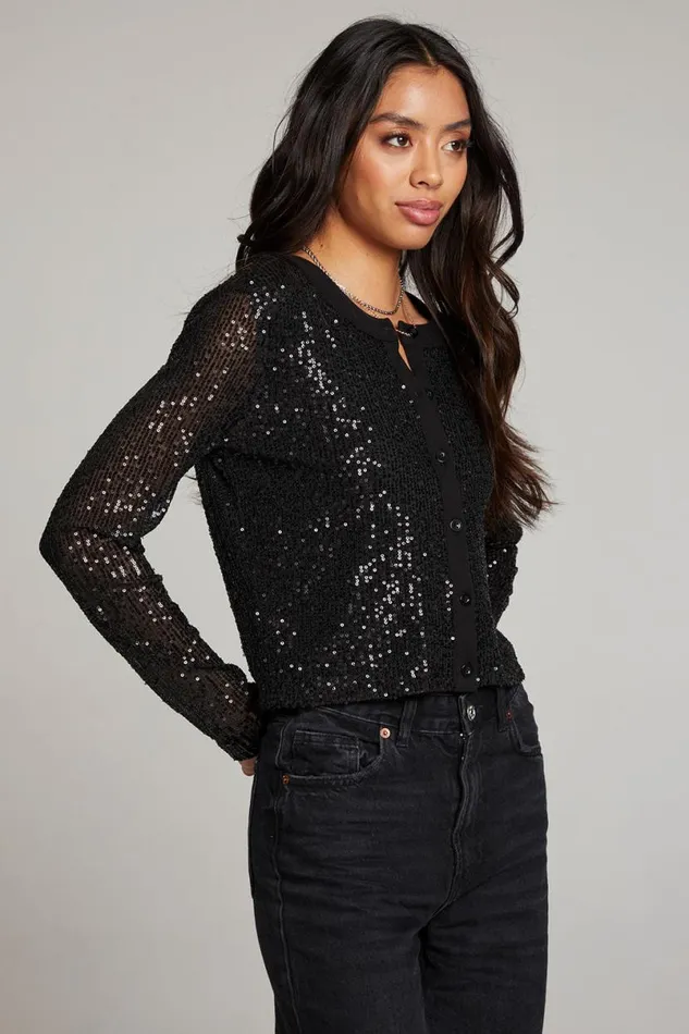 Womens Tops Chaser Brand Adam Licorice Cardigan