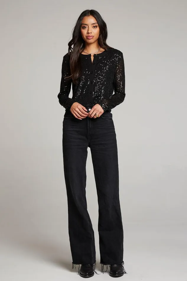 Womens Tops Chaser Brand Adam Licorice Cardigan