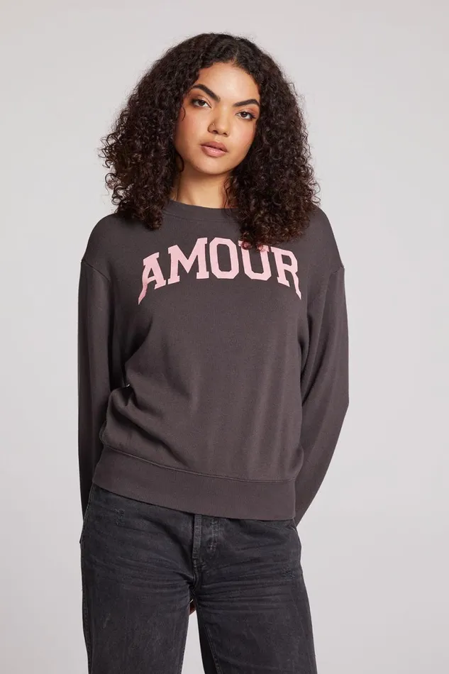 Womens Tops Chaser Brand Amour Pullover