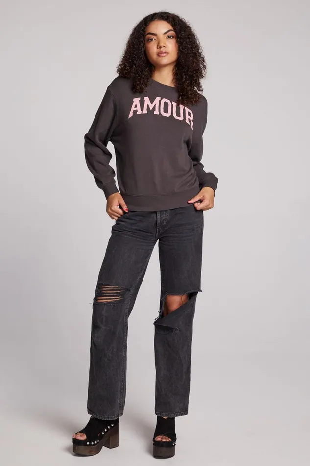 Womens Tops Chaser Brand Amour Pullover