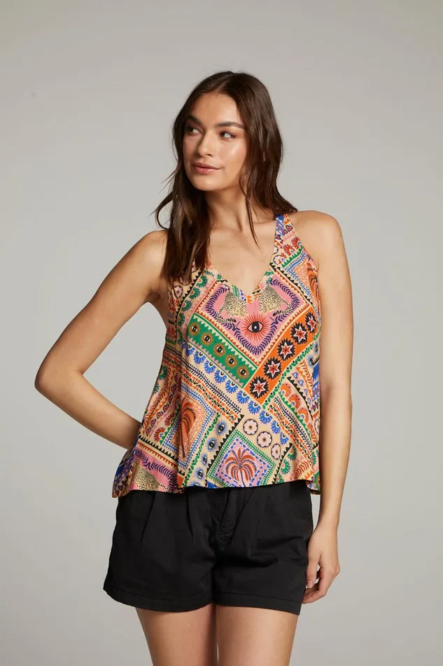 Womens Tops Chaser Brand Carmel Paradise Mystic Tank Top