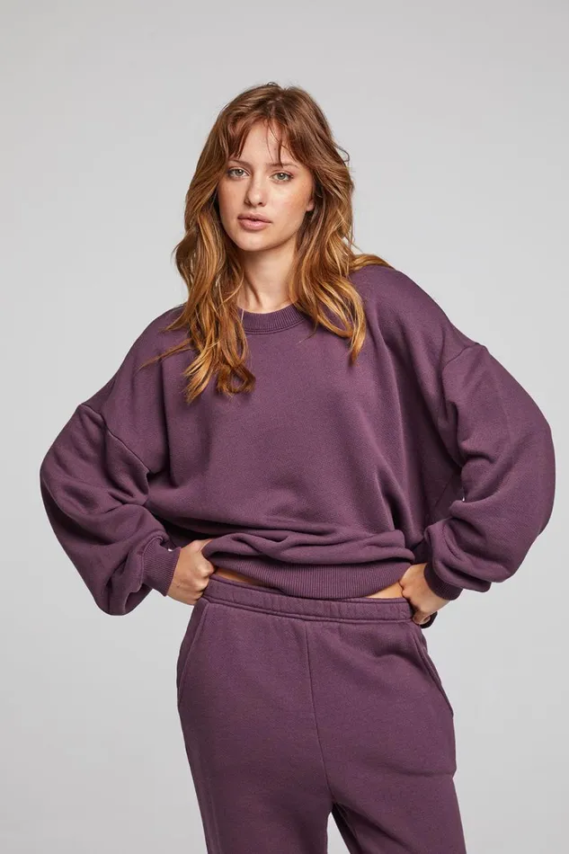 Womens Tops Chaser Brand Casbah Plum Perfect Pullover