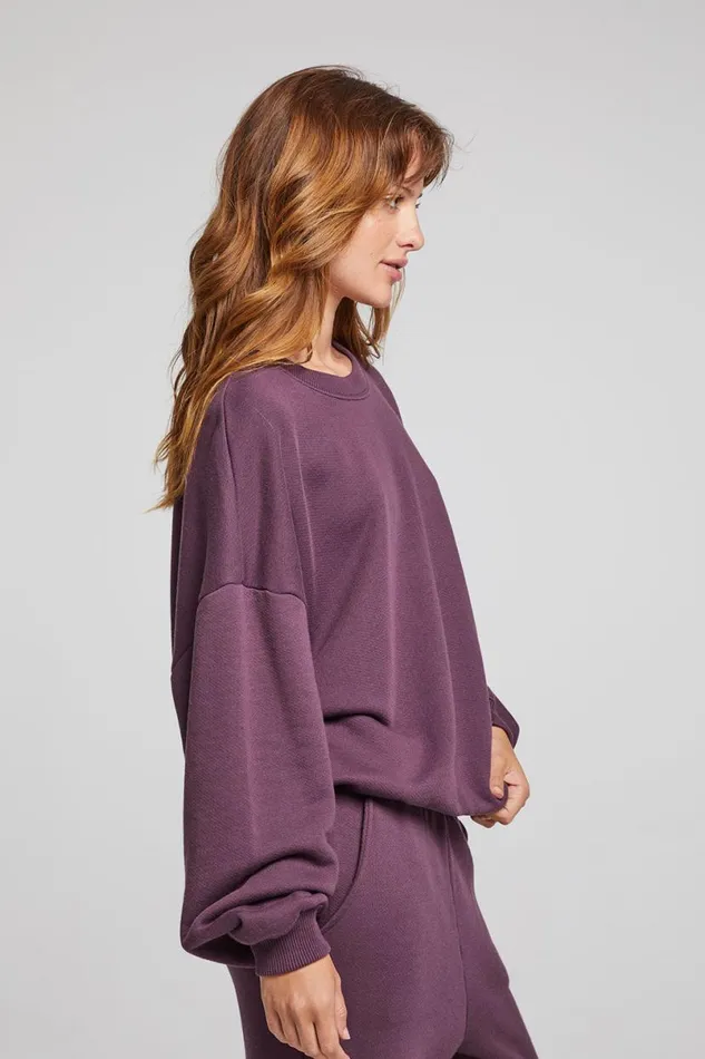 Womens Tops Chaser Brand Casbah Plum Perfect Pullover