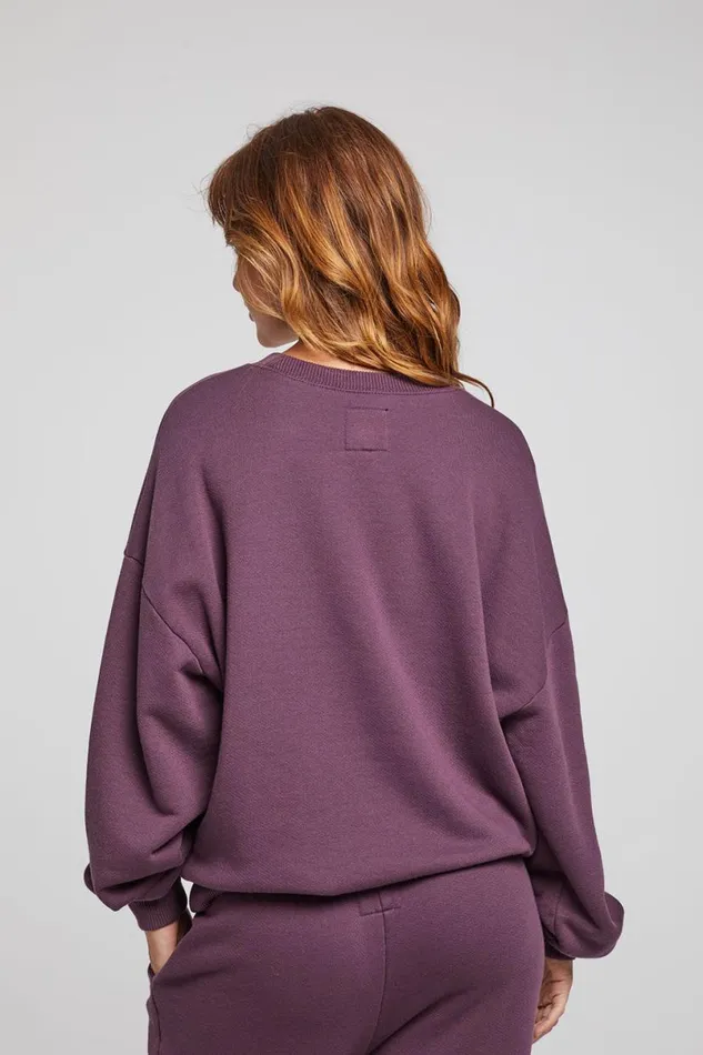 Womens Tops Chaser Brand Casbah Plum Perfect Pullover