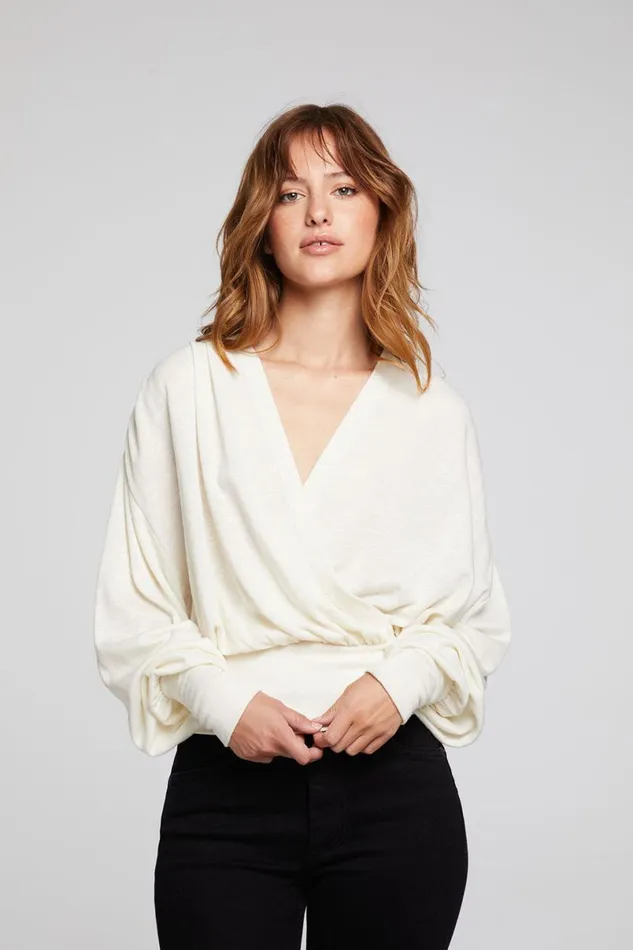 Womens Tops Chaser Brand City Starry White Blouse