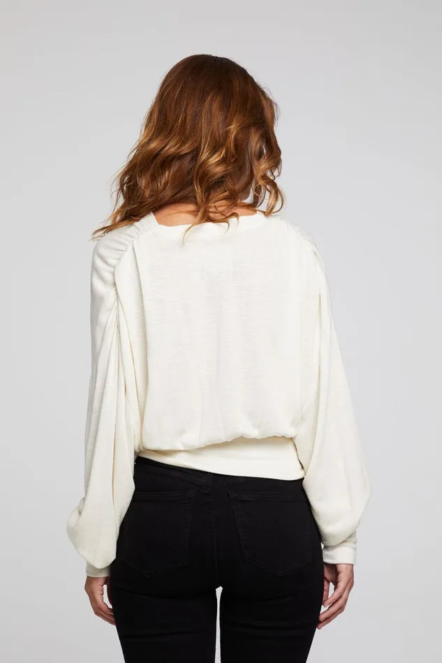 Womens Tops Chaser Brand City Starry White Blouse