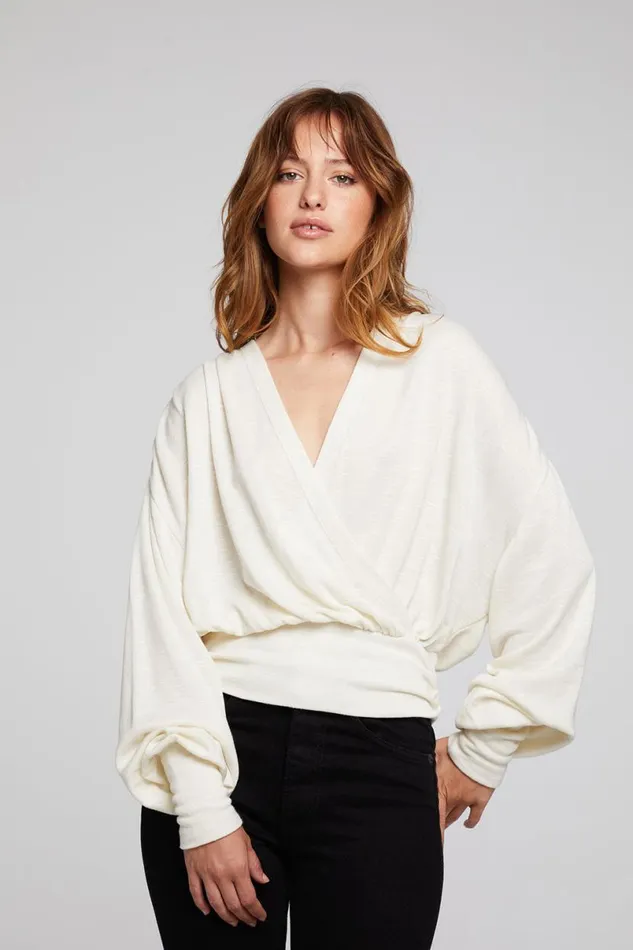 Womens Tops Chaser Brand City Starry White Blouse