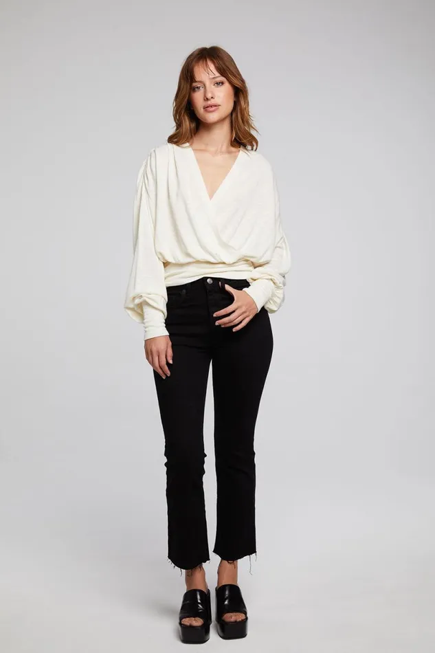 Womens Tops Chaser Brand City Starry White Blouse