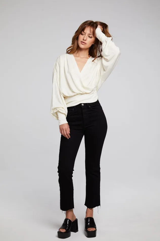 Womens Tops Chaser Brand City Starry White Blouse