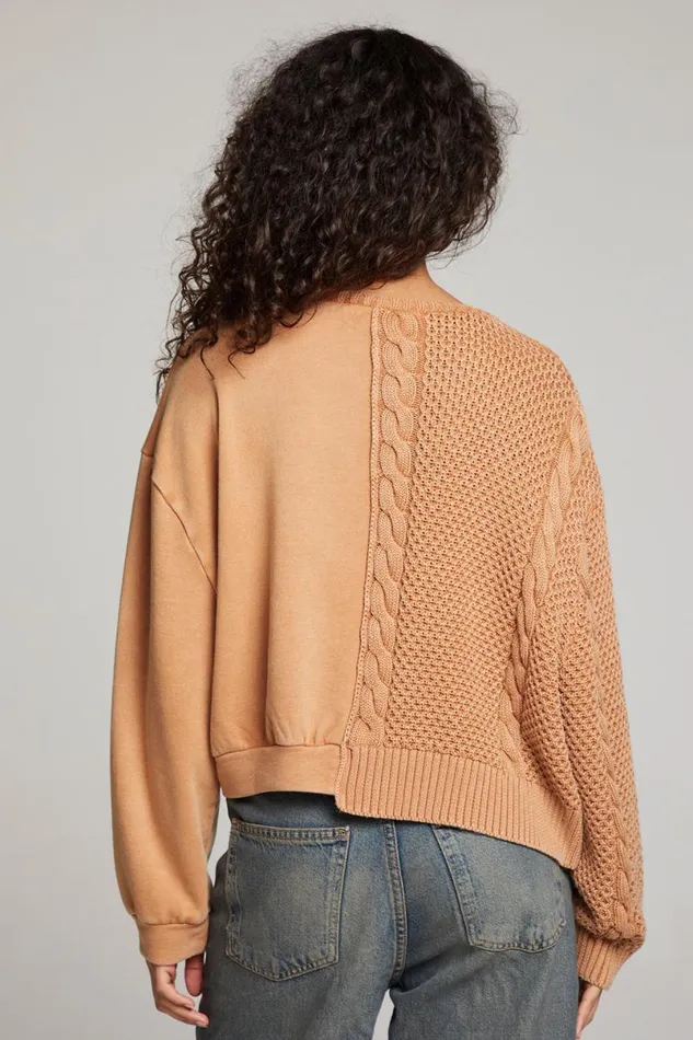 Womens Tops Chaser Brand Cloud Toffee Pullover