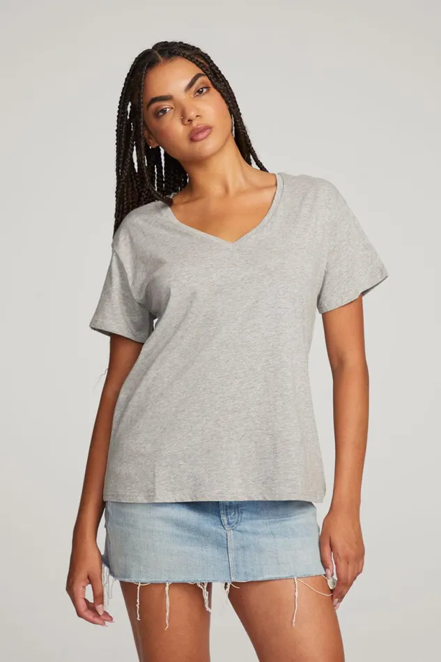 Womens Tops Chaser Brand Everyday Essential V Neck Tee