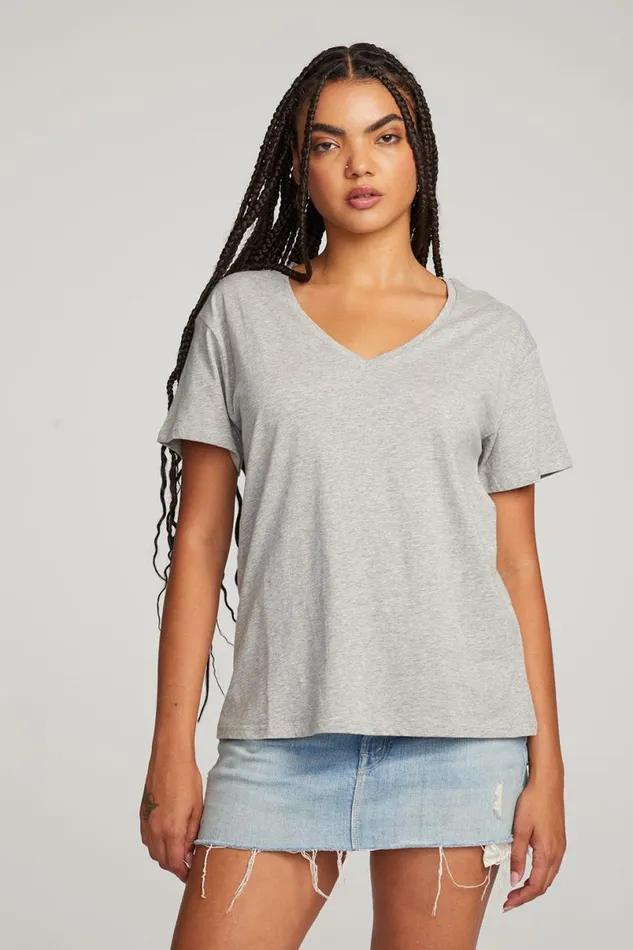 Womens Tops Chaser Brand Everyday Essential V Neck Tee