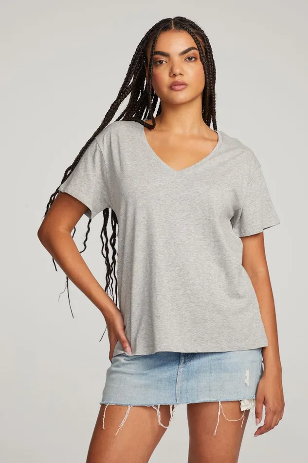 Womens Tops Chaser Brand Everyday Essential V Neck Tee