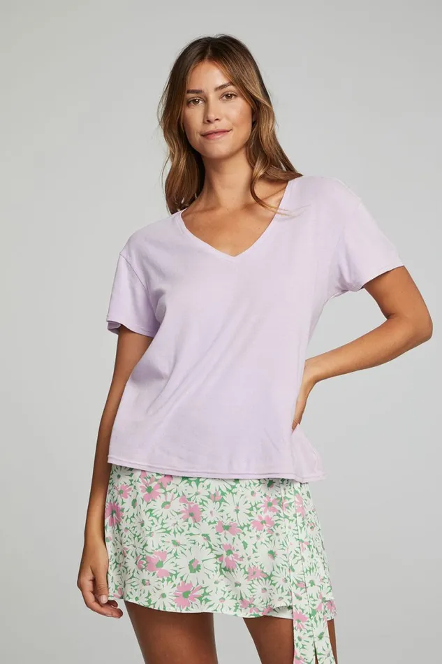 Womens Tops Chaser Brand Everyday Essential V Neck Tee