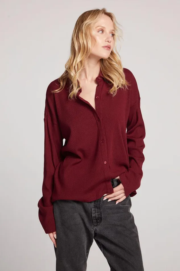 Womens Tops Chaser Brand Fenna Fig Button Down