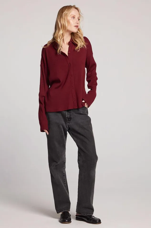 Womens Tops Chaser Brand Fenna Fig Button Down