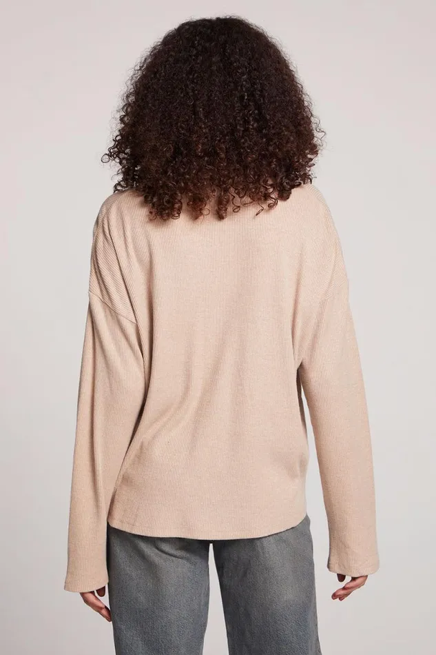 Womens Tops Chaser Brand Fenna Toasted Coconut Button Down