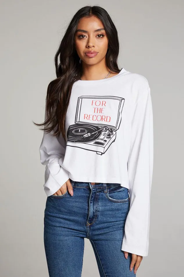 Womens Tops Chaser Brand For The Record Long Sleeve