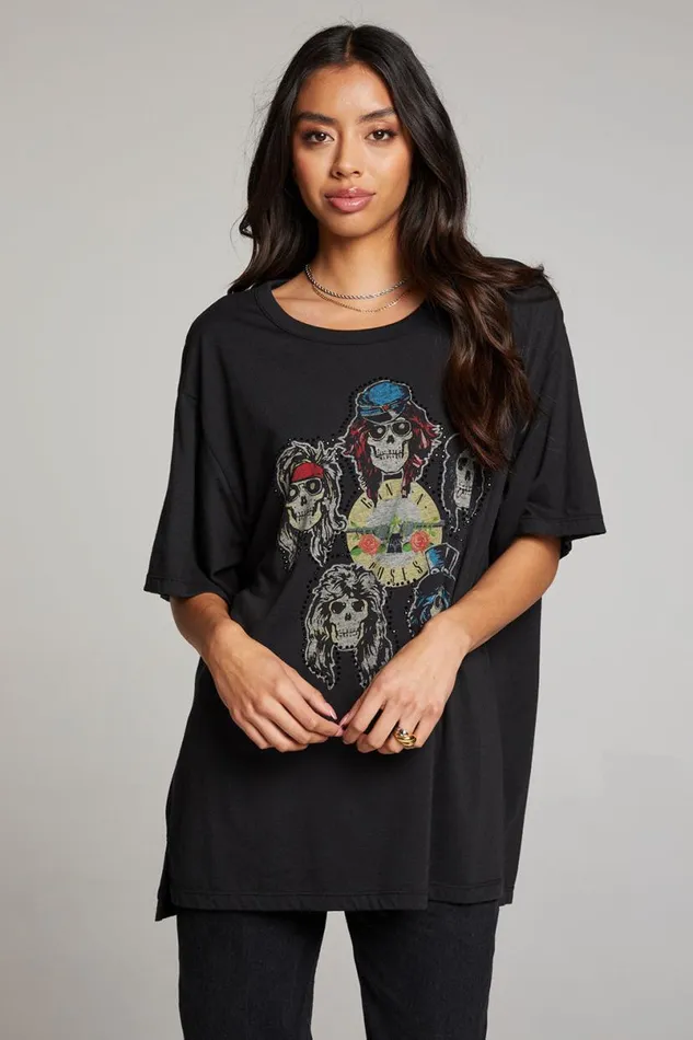 Womens Tops Chaser Brand Guns N039 Roses Los Angeles Coliseum One Size Tee