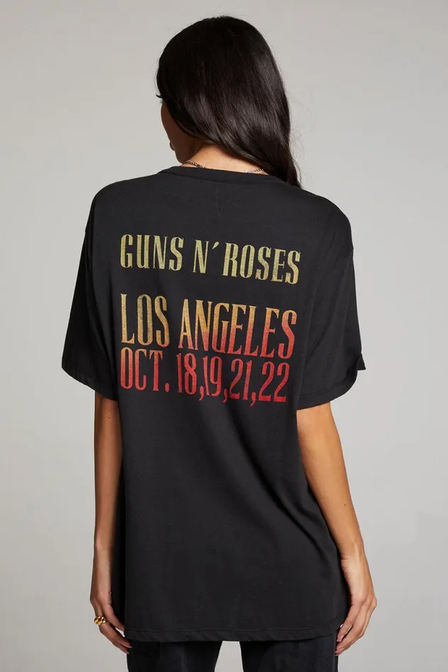 Womens Tops Chaser Brand Guns N039 Roses Los Angeles Coliseum One Size Tee