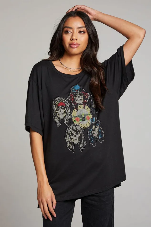 Womens Tops Chaser Brand Guns N039 Roses Los Angeles Coliseum One Size Tee