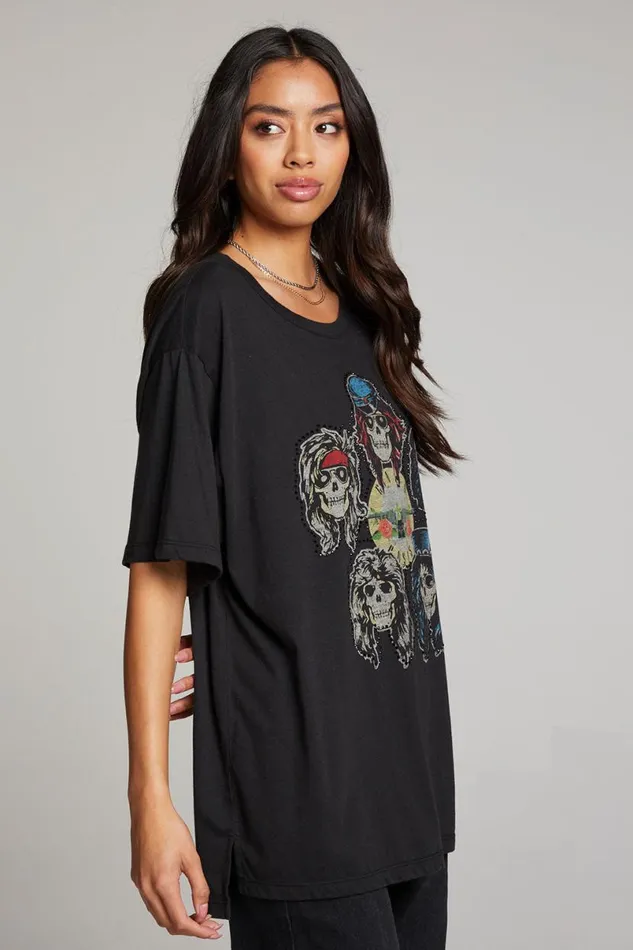 Womens Tops Chaser Brand Guns N039 Roses Los Angeles Coliseum One Size Tee