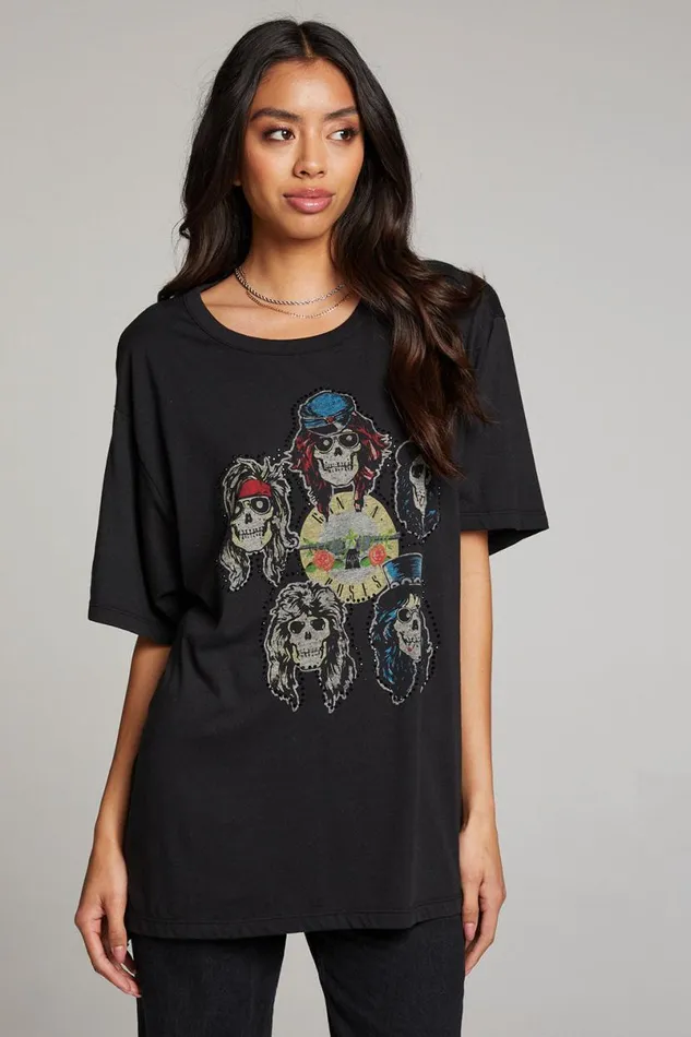 Womens Tops Chaser Brand Guns N039 Roses Los Angeles Coliseum One Size Tee