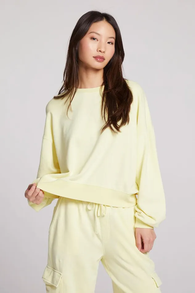 Womens Tops Chaser Brand Hartfordd Panna Cotta Pullover