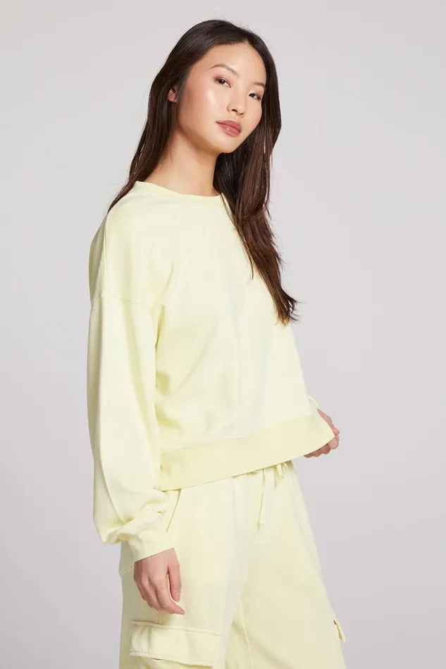 Womens Tops Chaser Brand Hartfordd Panna Cotta Pullover